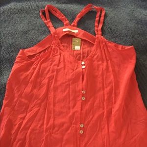Button up coral Blouse